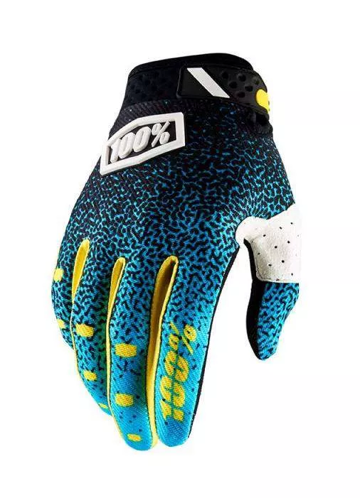 100% RIDEFIT GLOVES CYAN/BLACK