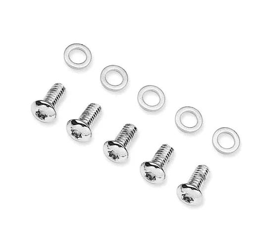 5 Chrome Clutch Cover Screws for Harley-Davidson