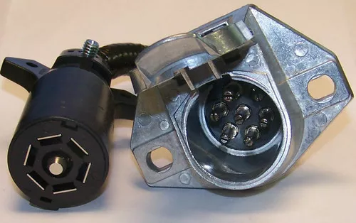 7 Way RV Blade to 7 Way Pin Type Adapter