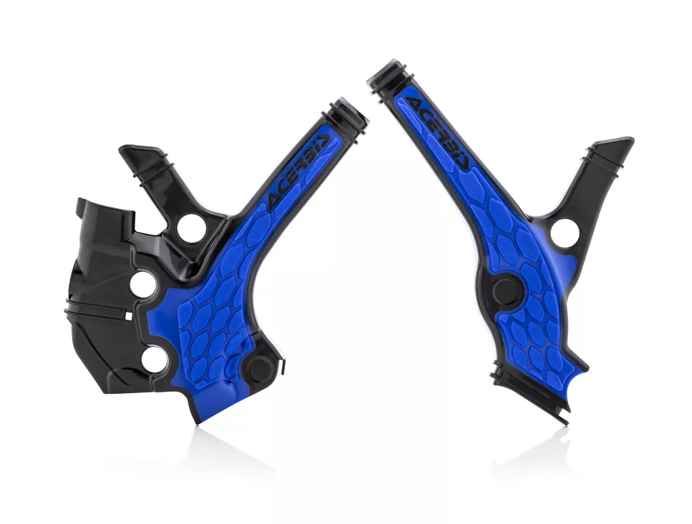 Acerbis X-Grip Frame Guards (Black/Blue) YZ65 18-22