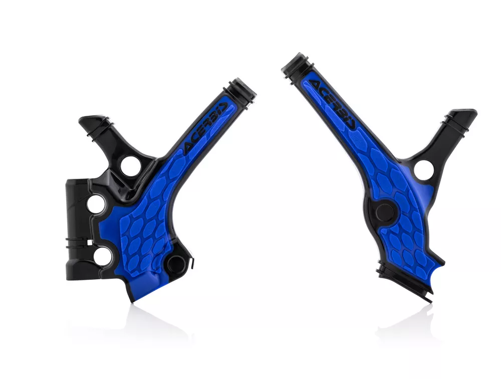 Acerbis X-Grip Frame Guards (Black/Blue) YZ85 18-21