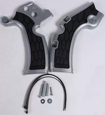 Acerbis X-Grip Frame Guards (Silver/Black) KX450F 12-17