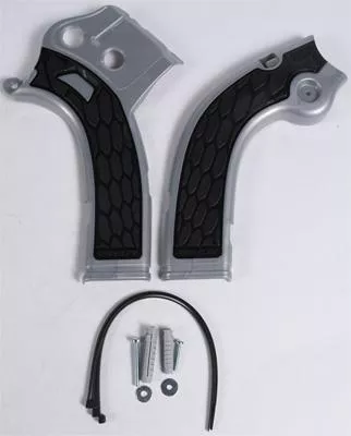 Acerbis X-Grip Frame Guards (Silver/Black) YZ450F 16-17