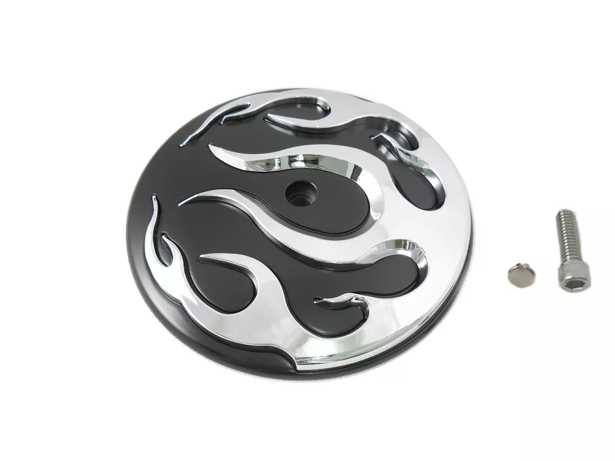 Air Cleaner Filter Trim Cover Insert Flames For Harley-Davidson