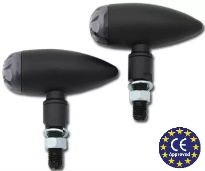 Approved Mini Bullet Style LED Micro Bullet Turn Signals Black