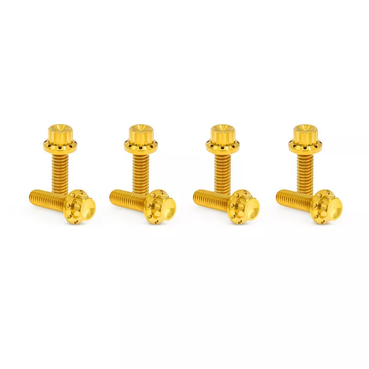 Arlen Ness 12-Point Lifter Block Bolt Kit Gold Titanium