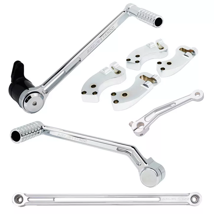 Arlen Ness +3" Extended Foot Control Kit Chrome