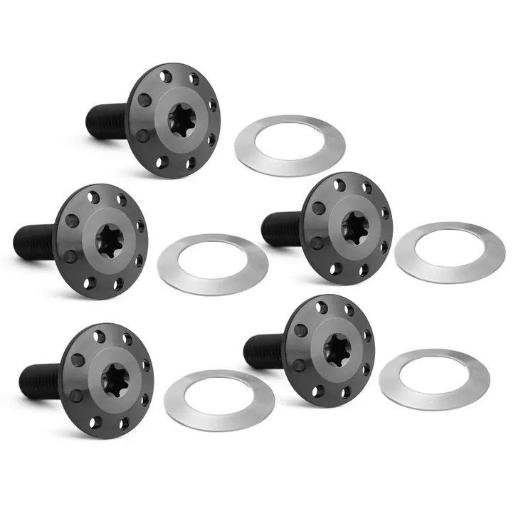 Arlen Ness Black Titanium Front Floating Rotor Bolts