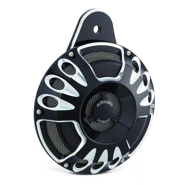 Arlen Ness Deep Cut Billet Horn Kit Black