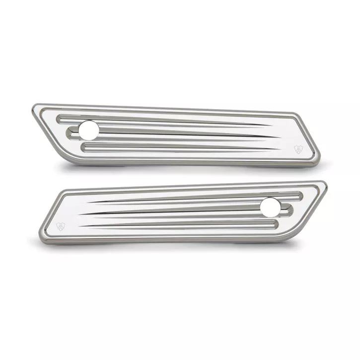 Arlen Ness Deep Cut Saddlebag Latch Covers Chrome