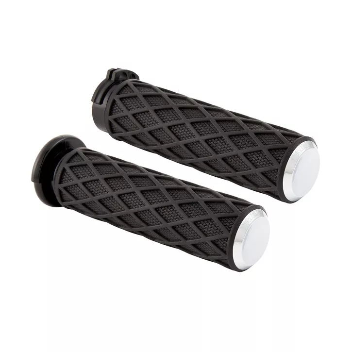 Arlen Ness Diamond Grips Chrome