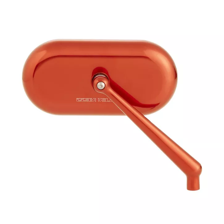 Arlen Ness Oval Rightside Mirror Orange HOT DEAL!