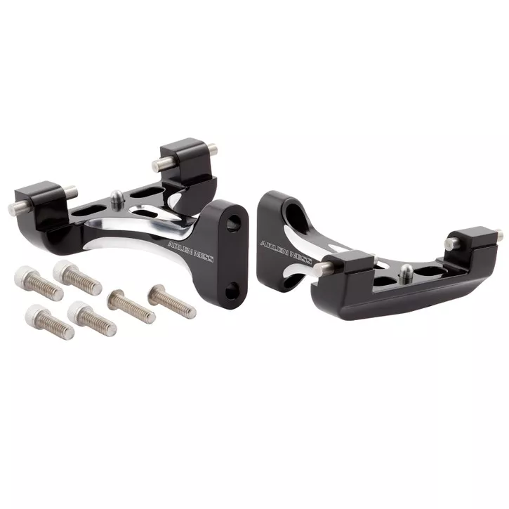 Arlen Ness Passenger Floorboard Mounts Black Contrast