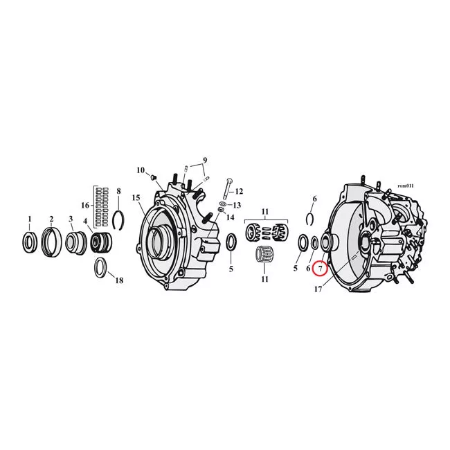 Bushing Crankcase Pin.Shaft+.005 For Harley-Davidson