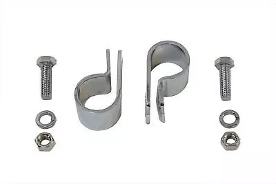 Chrome 1" Muffler & Footpegs Clamp Set For Harley-Davidson