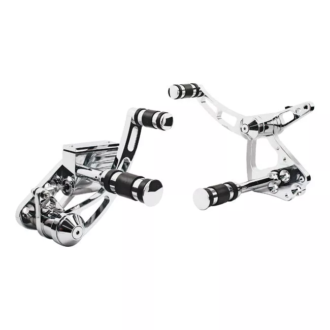 Controls Chrome Billet Forward Control Kit For Harley-Davidson Big Twin 1958-1999