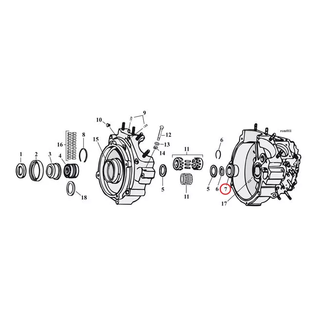 Crankc.Bushing, Pinion Shaft Std For Harley-Davidson