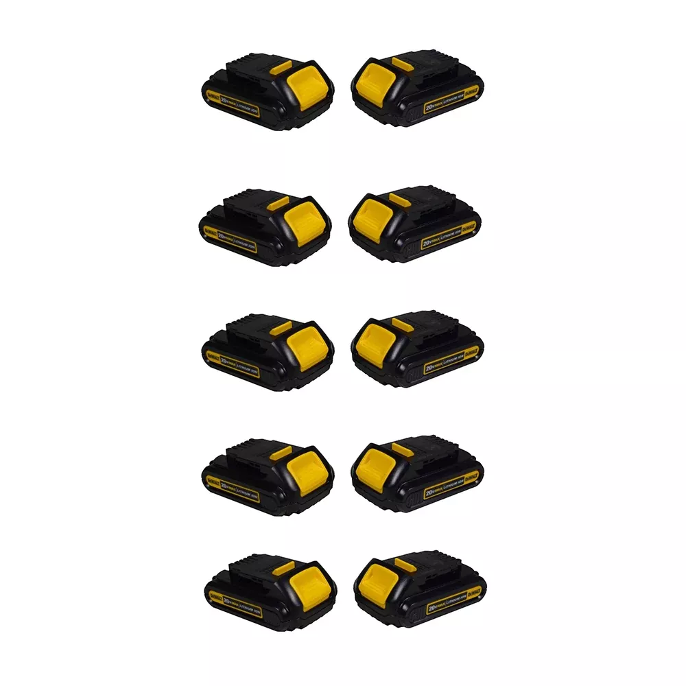 Dewalt DCB201 20-Volt MAX Lithium-Ion 1.5Ah Compact Battery Pack (10 Pack)