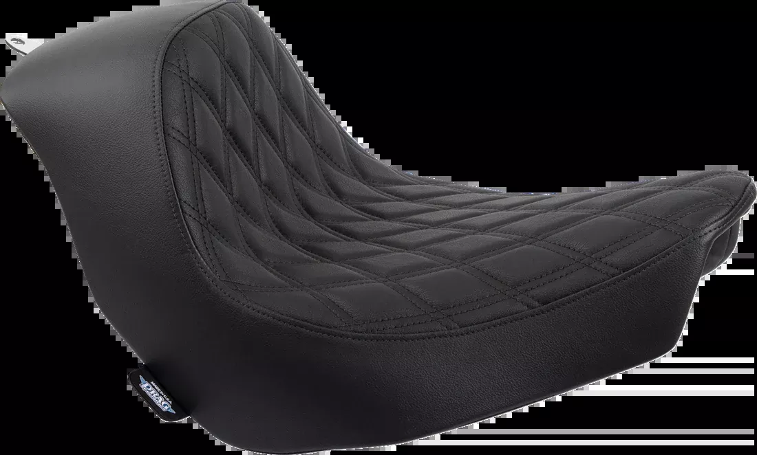Diamond Solo Seat, Black Thread for Harley Davidson