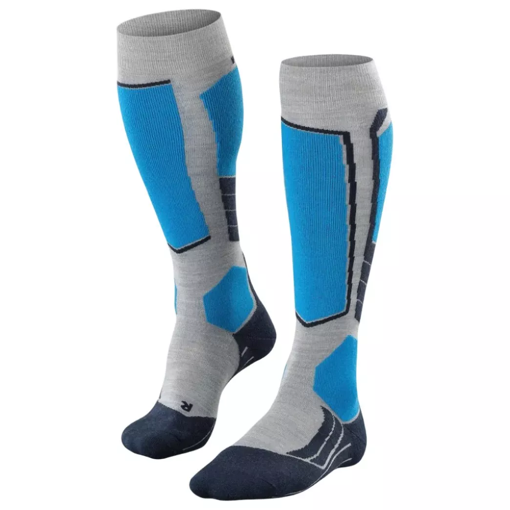 FALKE SK2 WOOL socks - blue/grey