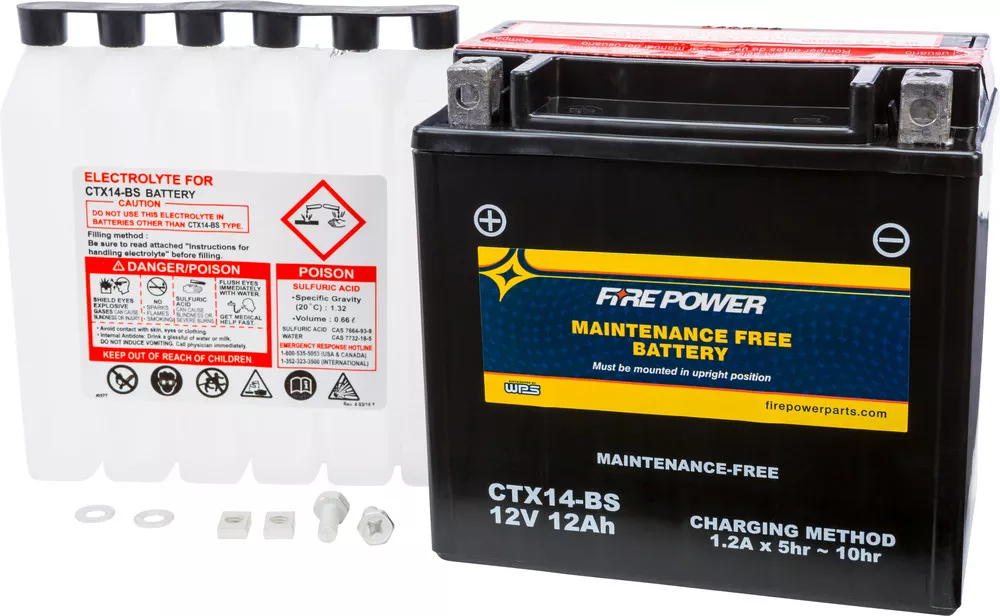 Fire Power Maintenance Free Fire Power Battery CTX14-BS