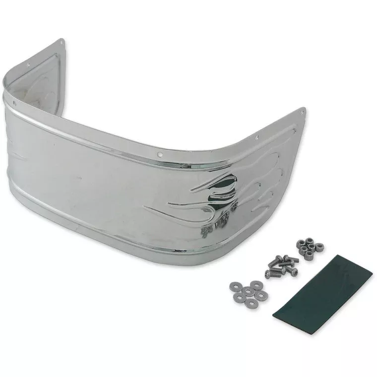Flamed Front Fender Skirts Chrome