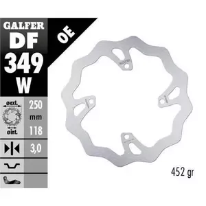 GalferFixed front motorcycle brake disc Wave