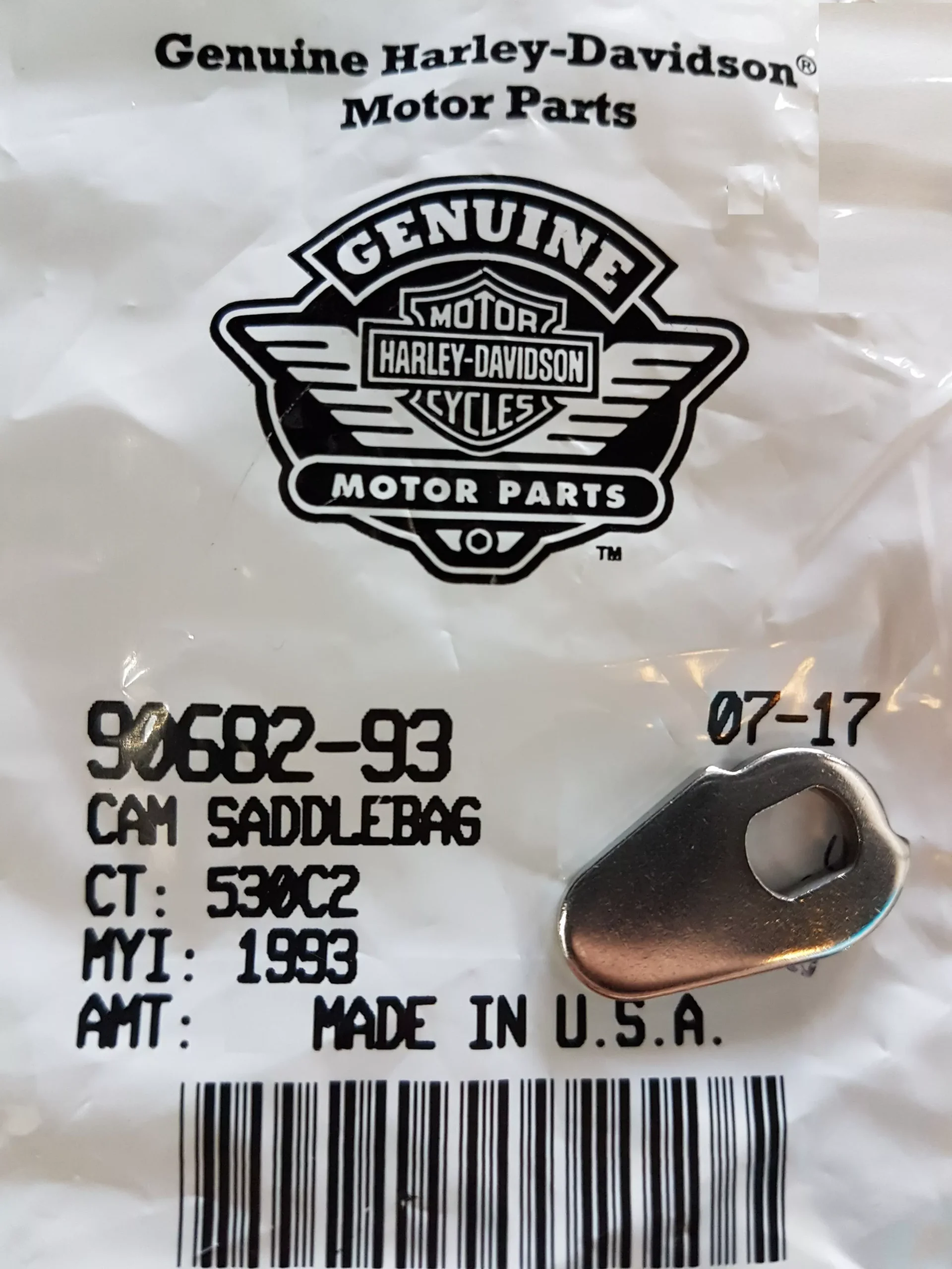 Harley-Davidson 90682-93 Trunk Lock Repair Kit
