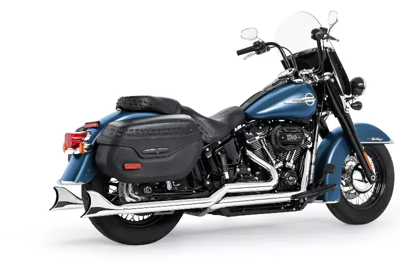 HARLEY M8 SOFTAIL 2.5″ TUCK & UNDER TRUE DUALS FULL SYSTEM 2018-PRESENT BUNDLE *NOT FOR WIDE TIRE BIKES