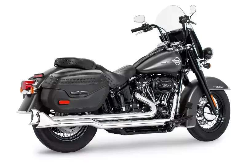 HARLEY SOFTAIL 2.5″ RIGHT-SIDE STAGGERED TRUE-DUAL COMPLETE SYSTEM M8 ONLY