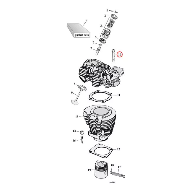 Head Bolt Kit, Acorn For Harley-Davidson