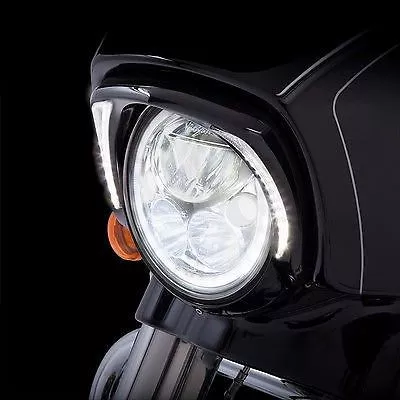 Headlight Visor For Harley-Davidson Touring '14-Up Gloss Black Headlight Bezel