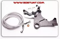 HONDA CRF DUAL CALIPER BRACKET W/CALIPER WITH LINE