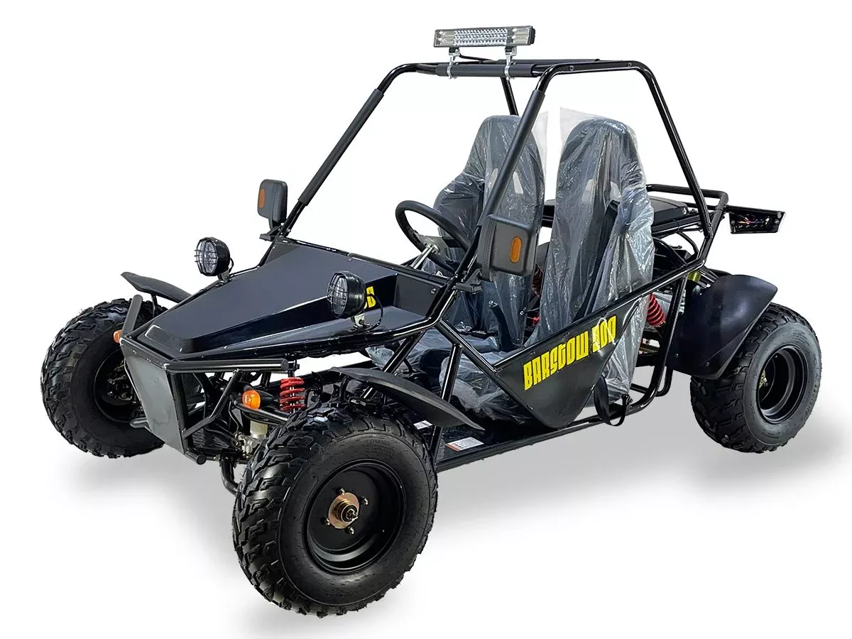Ice Bear Barstow 200 Go-Kart, 200cc Engine, Automatic with Reverse, Air Cooled, Dual Seats, 10″ Wheels (PAG200-1)