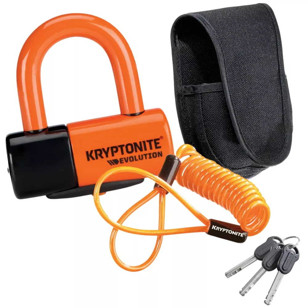 Kryptonite 999591 Evolution Series 4 Disc Lock Premium Pack Orange