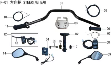 Lifan E3 Throttle Grip Set