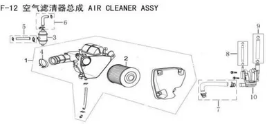 Lifan Kp Mini air filter assembly EFI Version
