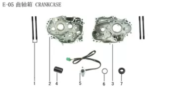 Lifan Kp Mini Left crankcase assembly