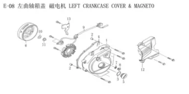 Lifan Kp Mini Left crankcase cover