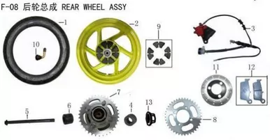 Lifan Kp Mini rear brake disc