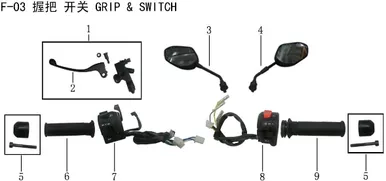 Lifan KP200 clutch handle