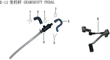 Lifan KP200 Gear Shift Lever Assembly