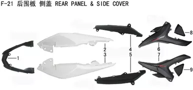 Lifan KP200 left cover assembly