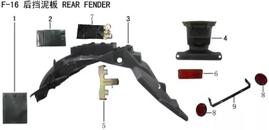 Lifan KP200 rear fender