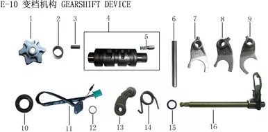 Lifan KP200 shift fork