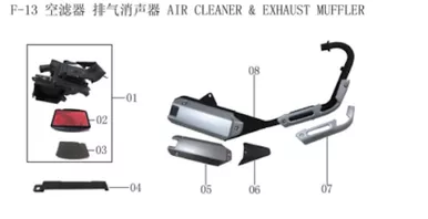 Lifan Kpm 200 Air Filter Element Assembly