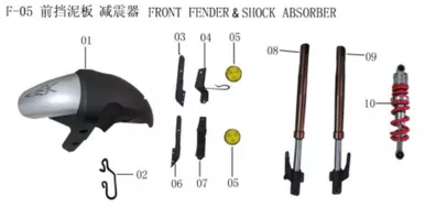 "Lifan Kpm 200 Front right shock absorber "