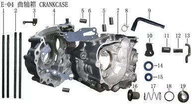 Lifan KPM Crankcase Exhaust Pipe