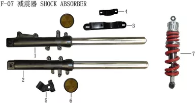 Lifan Kpr200 Front right shock absorber