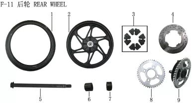 Lifan Kpr200 Rear Wheel Right Bushing